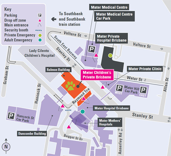 Map of South Brisbane Campus