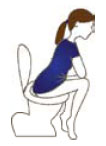 Recommended toileting position